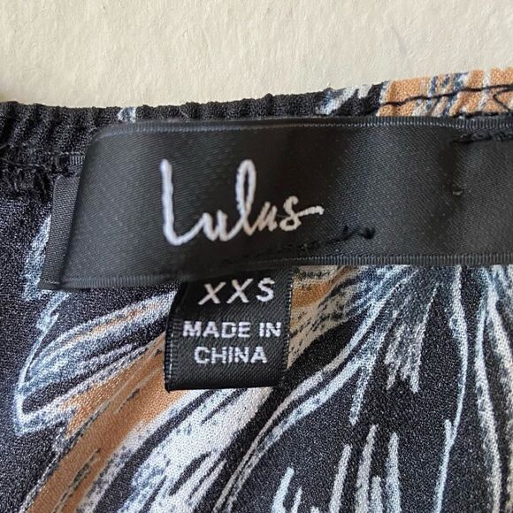 Lulus Darling Daylily High Low Maxi Black Dress Floral Print Size XXS - Picture 8 of 9